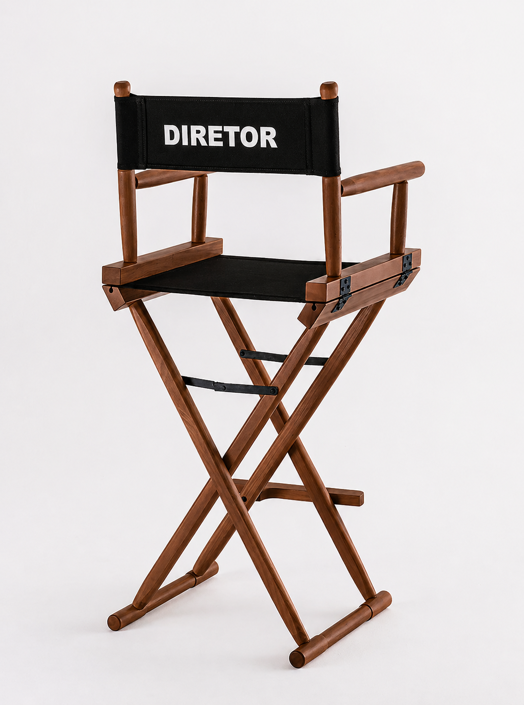 Cadeira Alta Diretor Cinema - Madeira - Dobrável - Castanho