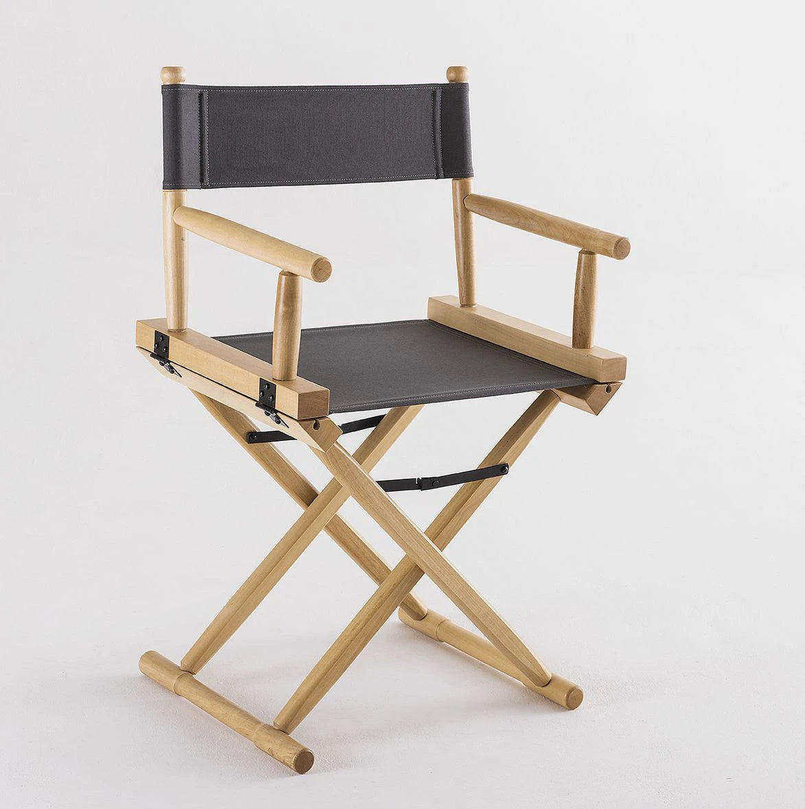 CADEIRA DIRETOR CINEMA MARFIM LONA PRETA