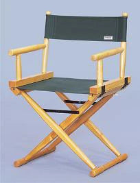 CADEIRA DIRETOR CINEMA MARFIM LONA VERDE