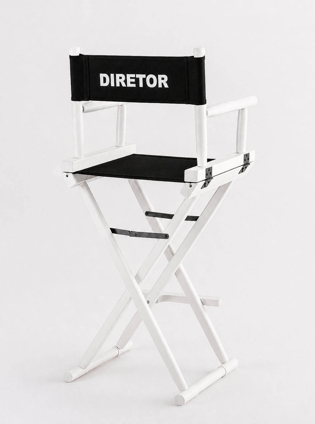 Cadeira Alta Diretor Cinema - Madeira - Dobrável - Branco – Antoniazzi
