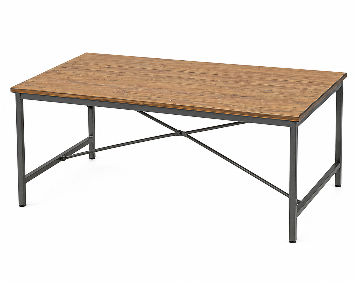 Mesa de Centro Retangular Estilo Industrial - Antoniazzi