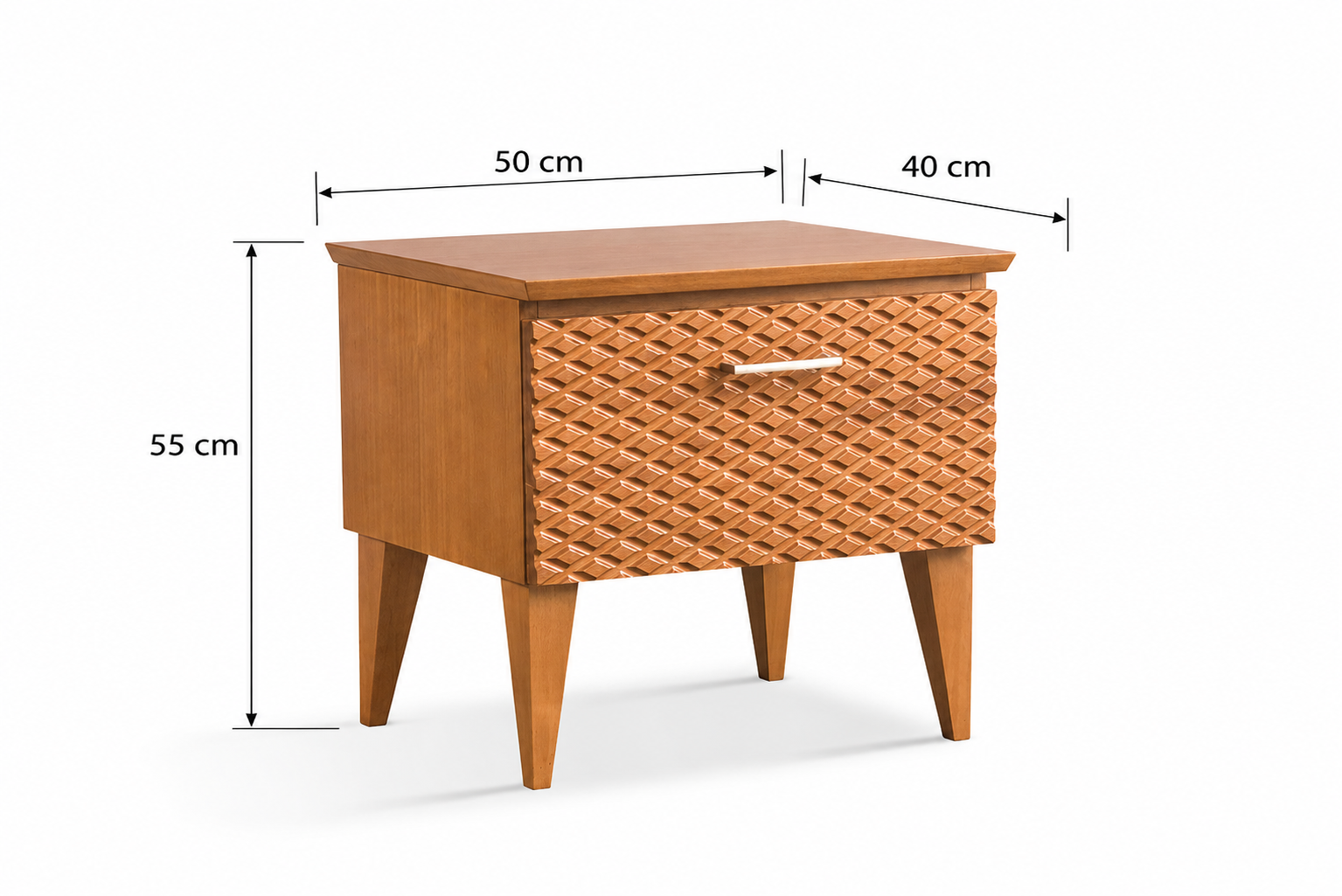 Mesa de cabeceira Tiffany em Madeira