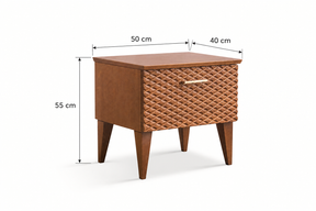 Mesa de cabeceira Tiffany em Madeira